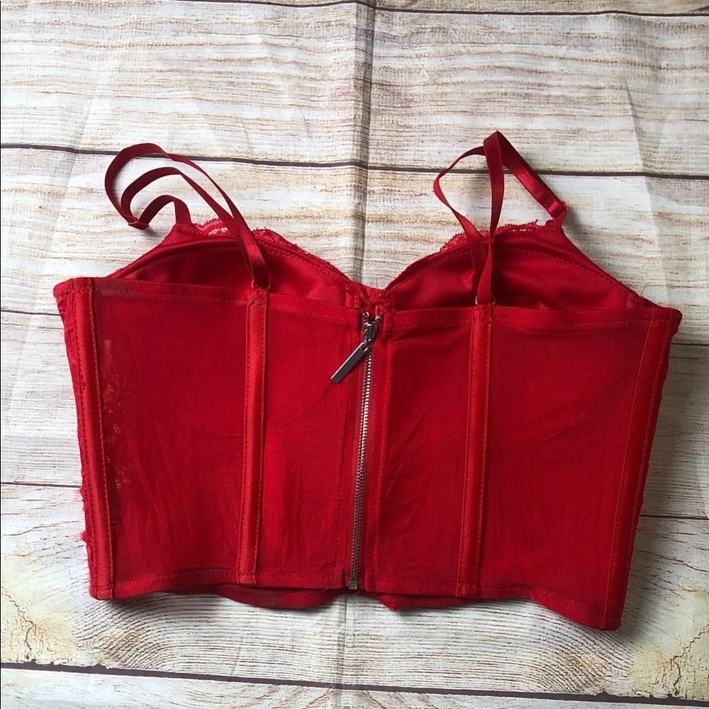 Say What? Vibrant Red Corset‎ Top